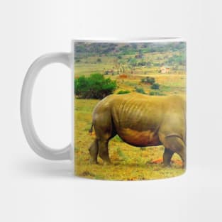 African Wildlife Photography Rhino Couple Mug